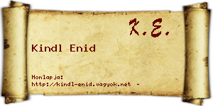 Kindl Enid névjegykártya